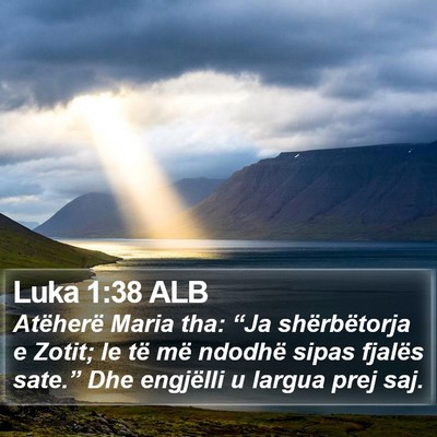 Luka 1:38 ALB Bible Verse Image