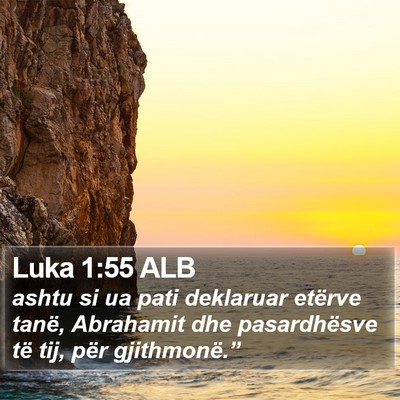 Luka 1:55 ALB Bible Verse Image