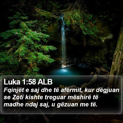 Luka 1:58 ALB Bible Verse Image