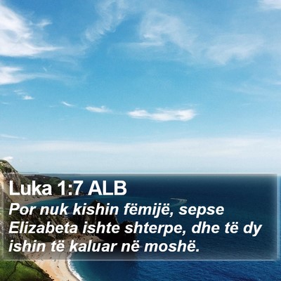 Luka 1:7 ALB Bible Verse Image