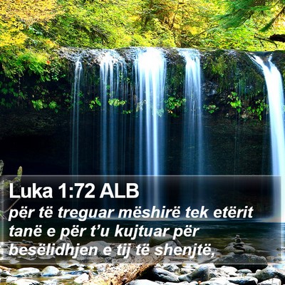 Luka 1:72 ALB Bible Verse Image