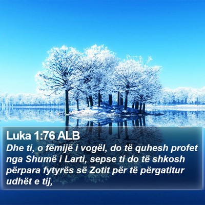 Luka 1:76 ALB Bible Verse Image