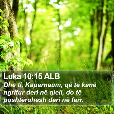 Luka 10:15 ALB Bible Verse Image
