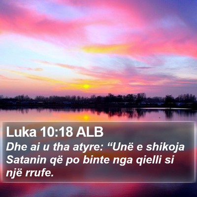 Luka 10:18 ALB Bible Verse Image