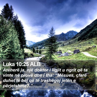 Luka 10:25 ALB Bible Verse Image