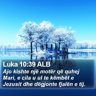 Luka 10:39 ALB Bible Verse Image