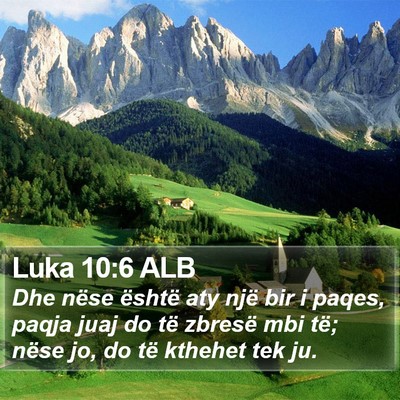 Luka 10:6 ALB Bible Verse Image