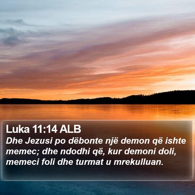 Luka 11:14 ALB Bible Verse Image