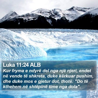 Luka 11:24 ALB Bible Verse Image