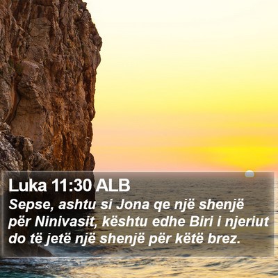 Luka 11:30 ALB Bible Verse Image