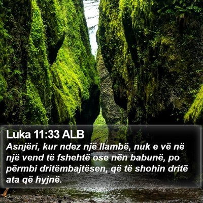 Luka 11:33 ALB Bible Verse Image