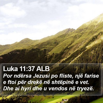 Luka 11:37 ALB Bible Verse Image