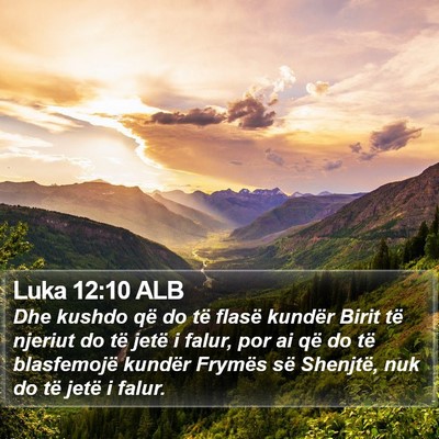 Luka 12:10 ALB Bible Verse Image