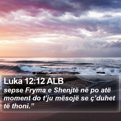 Luka 12:12 ALB Bible Verse Image