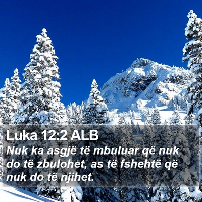 Luka 12:2 ALB Bible Verse Image