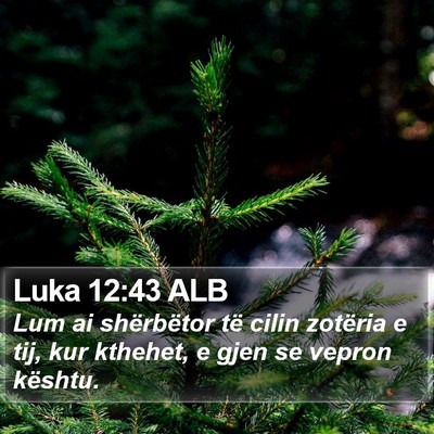 Luka 12:43 ALB Bible Verse Image