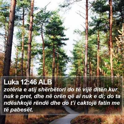 Luka 12:46 ALB Bible Verse Image