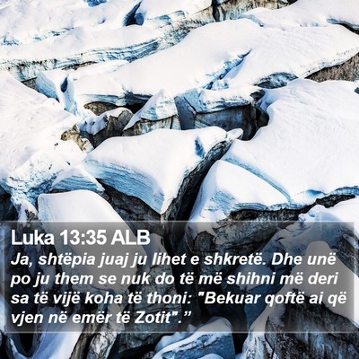 Luka 13:35 ALB Bible Verse Image