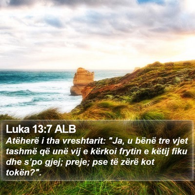 Luka 13:7 ALB Bible Verse Image