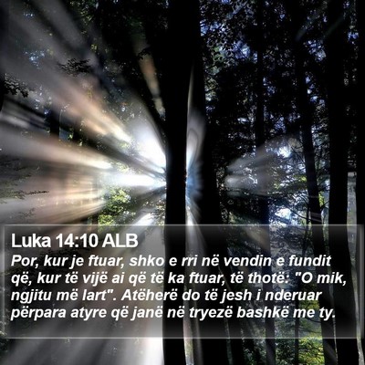 Luka 14:10 ALB Bible Verse Image