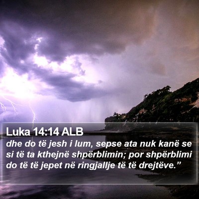 Luka 14:14 ALB Bible Verse Image