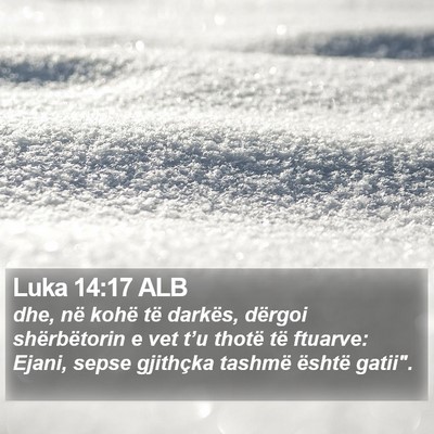 Luka 14:17 ALB Bible Verse Image