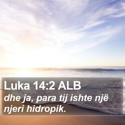 Luka 14:2 ALB Bible Verse Image