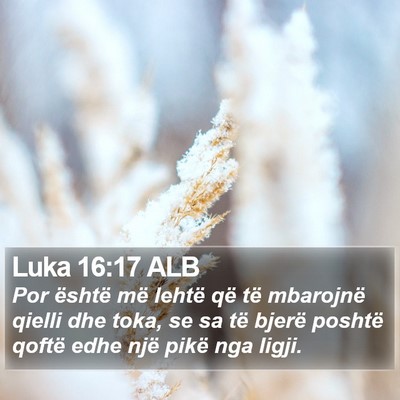 Luka 16:17 ALB Bible Verse Image