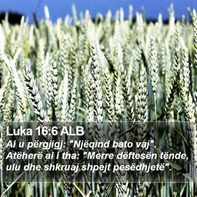 Luka 16:6 ALB Bible Verse Image