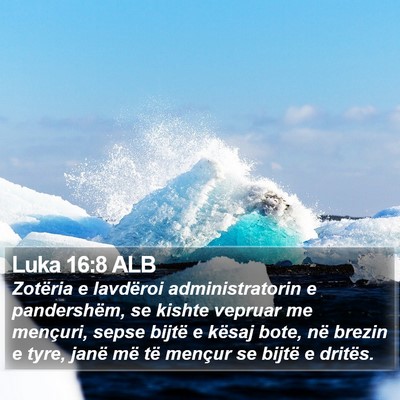Luka 16:8 ALB Bible Verse Image