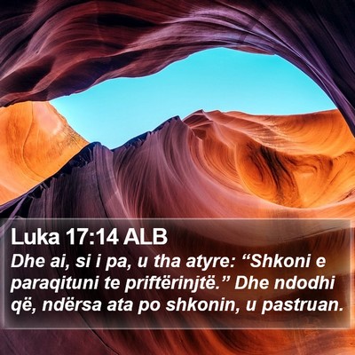 Luka 17:14 ALB Bible Verse Image