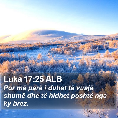 Luka 17:25 ALB Bible Verse Image