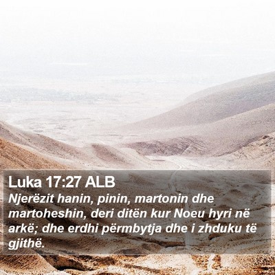 Luka 17:27 ALB Bible Verse Image