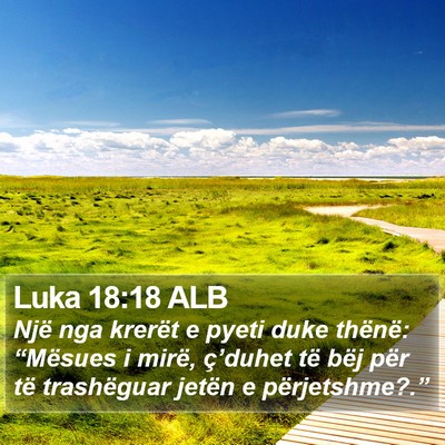 Luka 18:18 ALB Bible Verse Image
