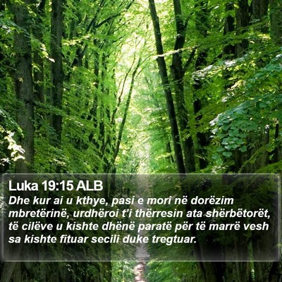 Luka 19:15 ALB Bible Verse Image