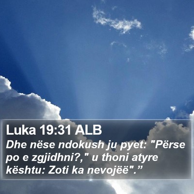 Luka 19:31 ALB Bible Verse Image