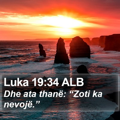 Luka 19:34 ALB Bible Verse Image