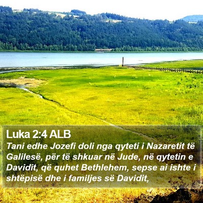 Luka 2:4 ALB Bible Verse Image
