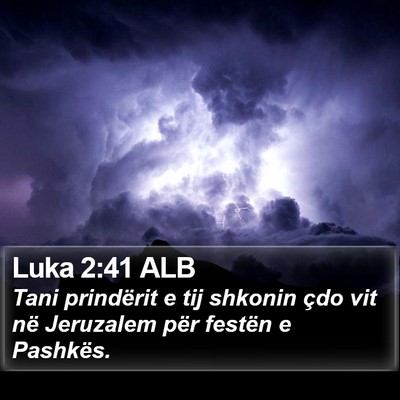 Luka 2:41 ALB Bible Verse Image