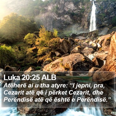 Luka 20:25 ALB Bible Verse Image
