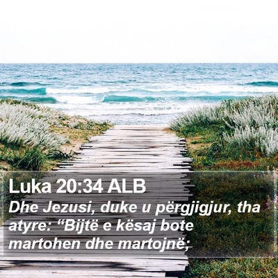 Luka 20:34 ALB Bible Verse Image
