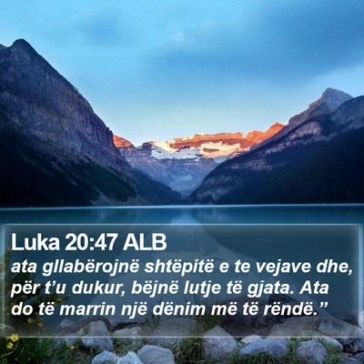 Luka 20:47 ALB Bible Verse Image