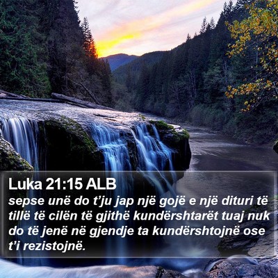 Luka 21:15 ALB Bible Verse Image