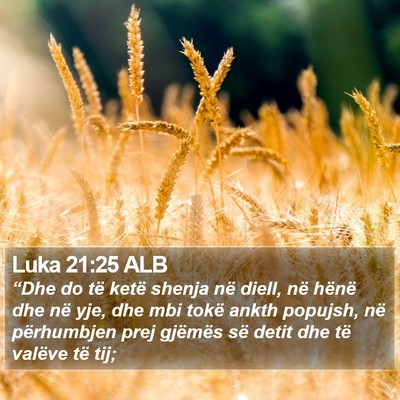 Luka 21:25 ALB Bible Verse Image