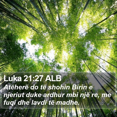 Luka 21:27 ALB Bible Verse Image