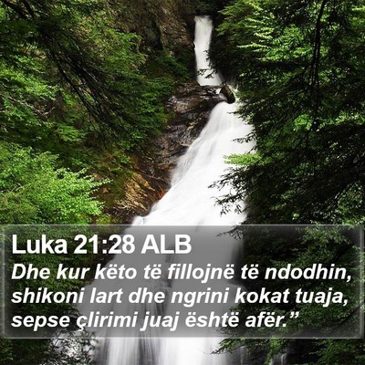 Luka 21:28 ALB Bible Verse Image