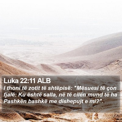 Luka 22:11 ALB Bible Verse Image