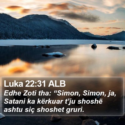Luka 22:31 ALB Bible Verse Image