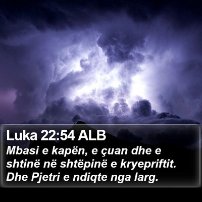 Luka 22:54 ALB Bible Verse Image