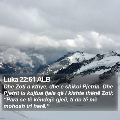 Luka 22:61 ALB Bible Verse Image